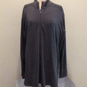 Men's Gray Long Sleeve merino wool shirt